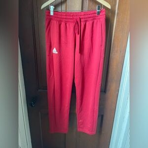 adidas large red athletic sweat pants